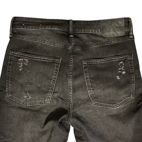 American Eagle Outfitters Distressed Black Denim Shorts Men's 31 Modern Utility - Picture 8 of 11